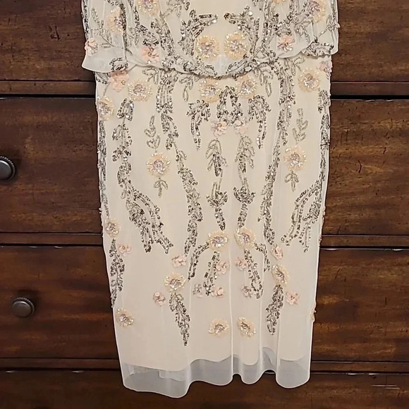 Adrianna Papell Floral Beaded Dress - New with Tags - Picture 5 of 6